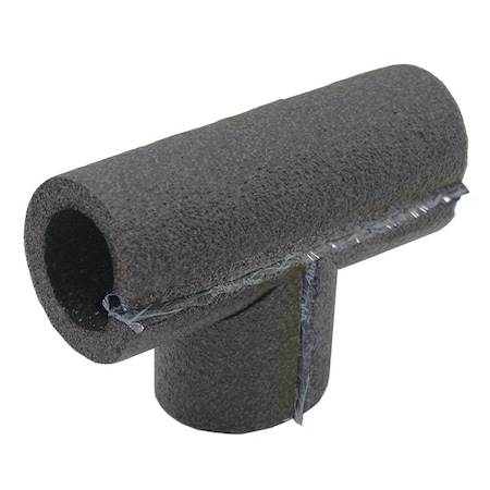 Jones Stephens 1in. ID Self-Sealing Black Polyethylene Foam Pipe Insulation Tee, 3/8in. Wall Thickness I59100